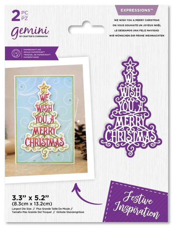 Gemini - Expressions - Intricate Xmas Sentiments Snijmal - We Wish You A Merry Christmas