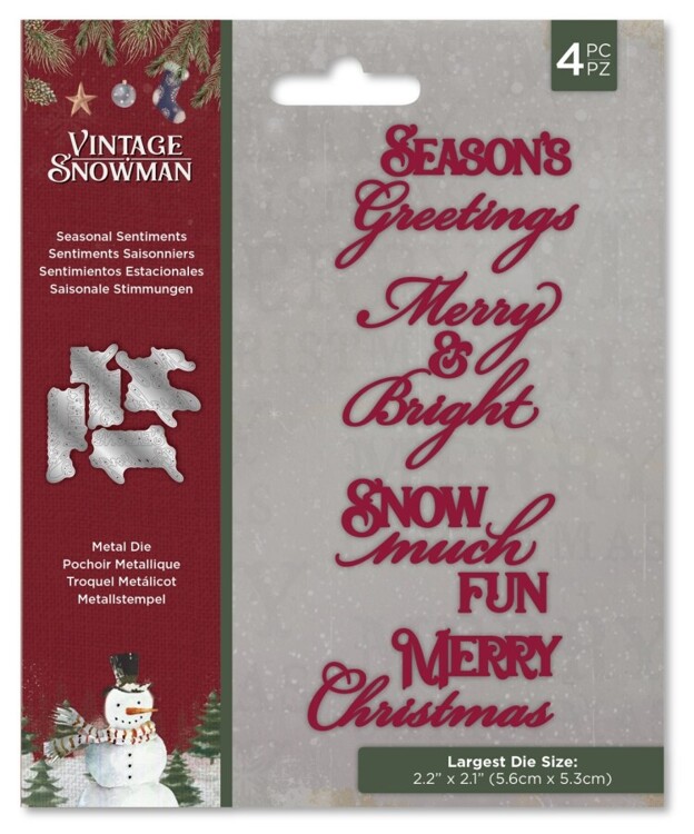 Vintage Snowman - Snijmal - Seasonal Sentiments