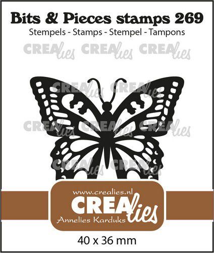Crealies Clearstamp Bits & pieces Zwaluwstaart vlinder CLBP269 40x36mm (07-22)