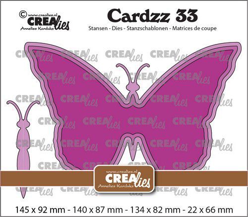 Crealies Cardzz no 33 Monarchvlinder CLCZ33 145x92 - 22x66mm (07-22)