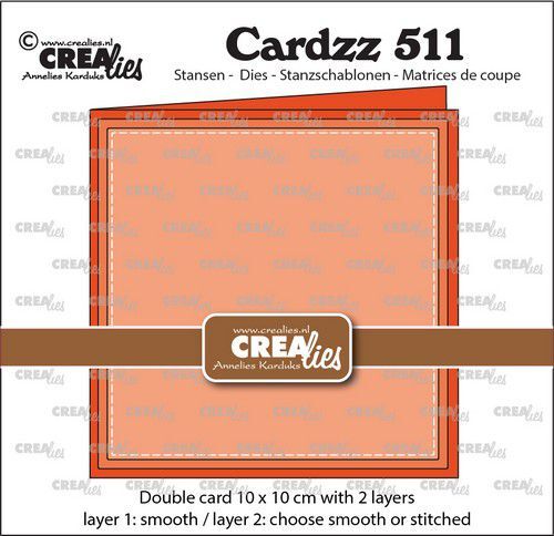 Crealies Cardzz Dubbele kaart 10x10 cm CLCZ511 10x20cm (07-22)