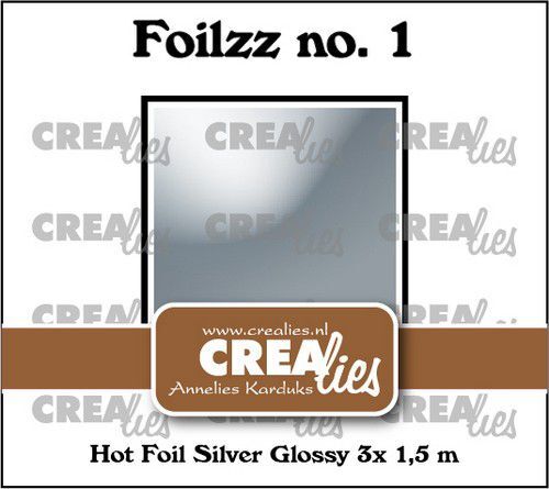 Crealies Foilzz Hot Foil zilver glanzend CLFoilzz01 3x 1,5 mtr (07-22)
