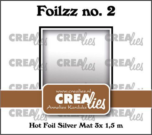 Crealies Foilzz Hot foil zilver mat CLFoilzz02 3x 1,5 mtr (07-22)