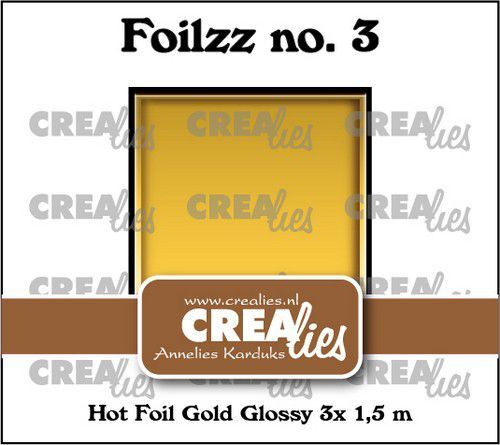 Crealies Foilzz Hot foil goud glanzend CLFoilzz03 3x 1,5 mtr (07-22)