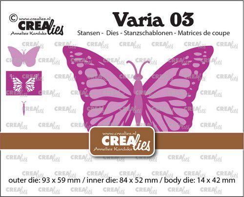 Crealies Varia 03 Monarchvlinder CLVaria03 93x59 - 14x42mm (07-22)