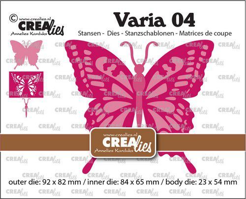 Crealies Varia 04 Zwaluwstaart vlinder CLVaria04 92x82 - 23x54mm (07-22)