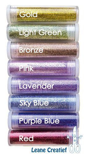 LeCrea - Ultra fijn glitter assortiment 8 kleuren in buisjes 25.7989 (08-22)