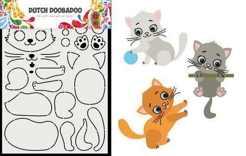Dutch Doobadoo Card art Build up Kitten 470.784.142 A5 (08-22)