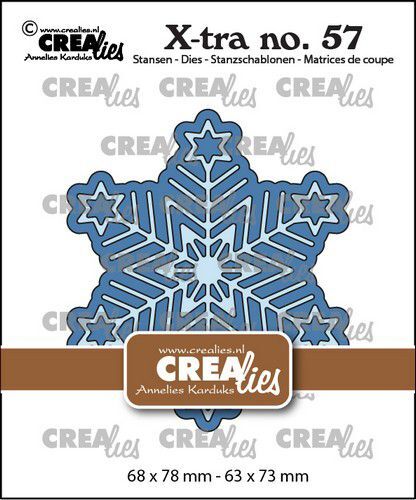 Crealies Xtra no. 57 Sneeuwvlok CLXtra57 68x78mm (08-22)