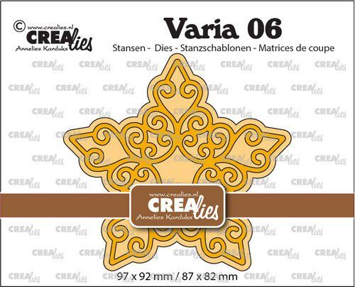 Crealies Varia 06 Krullende ster CLVaria06 97x92mm (08-22)