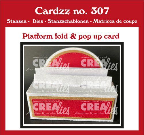 Crealies Cardzz Platform fold & pop up card CLCZ307 standing:8,5x6x6,5cm/flat:14,5x9,5cm (08-22)