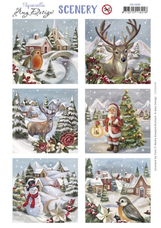 Scenery - Amy Design - From Santa with Love - Christmas Bird Square