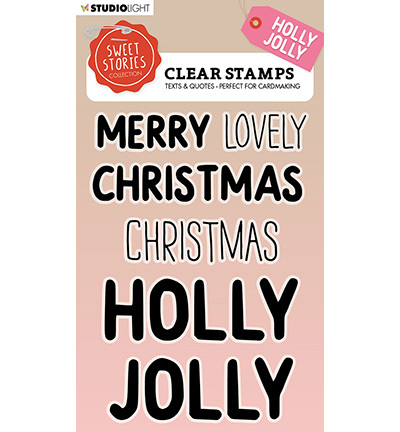 Studio Light stempels Quotes large Holly Jolly