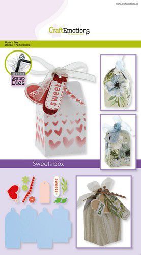 CraftEmotions Die - Sweets box Card A5 box 4,3x4,3x8,5cm (08-22)
