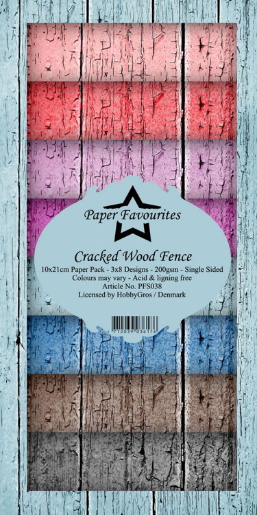 Dixi Slimline PaperPack 10x21 cm Cracked Wood Fence