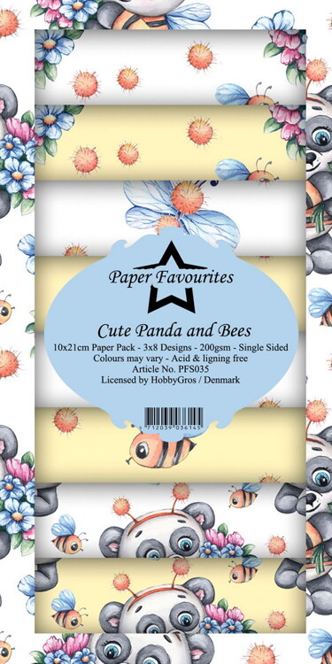 Dixi Slimline PaperPack 10x21 cm Cute Panda and Bees