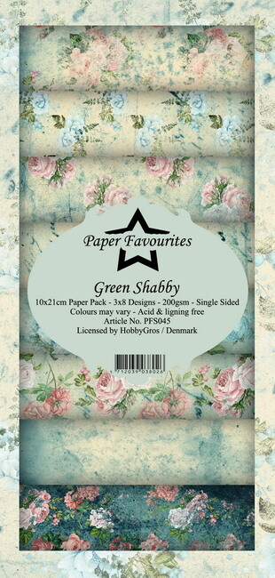 Dixi Slimline PaperPack 10x21 cm Green Shabby
