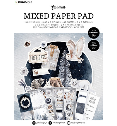 Studio Light Mixed Paper Pad Pattern paper Essentials nr.18