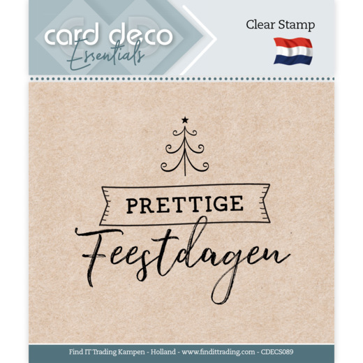 Card Deco Essentials - Clear Stamps - Prettige feestdagen