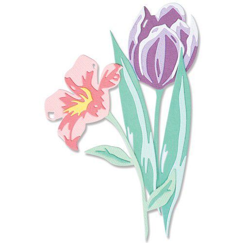 Sizzix Thinlits Die Set 11PK Layered Spring Flowers 665812 Lisa Jones (01-22)