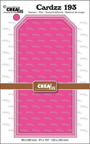 Crealies Cardzz no 193 Slimline Labels glad CLCZ193 89 x189mm - 105x205mm (10-22)