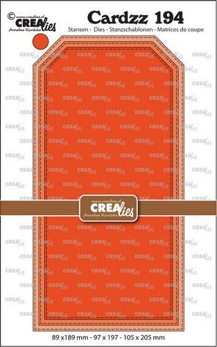 Crealies Cardzz no 194 Slimline Labels met stiksteeklijn CLCZ194 89 x189mm - 105x205mm (10-22)