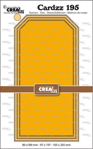 Crealies Cardzz no 195 Slimline Labels met stippenlijn CLCZ195 89 x189mm - 105x205mm (10-22)