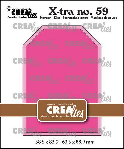Crealies mallen CLXtra59  ATC Label glad