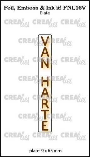 Crealies Foil, Emboss & Ink it! VAN HARTE - NL (V) FNL16V 9x65mm (10-22)