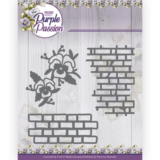Dies - Precious Marieke - Purple Passion - Wall with Pansies