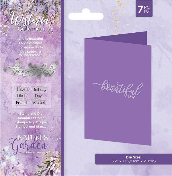 Nature's Garden - Wisteria Collection - Clearstamp/Snijmal - Life is Beautiful