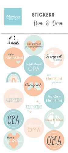 Marianne Design CA3184 Stickers Opa & Oma by Marleen (NL)