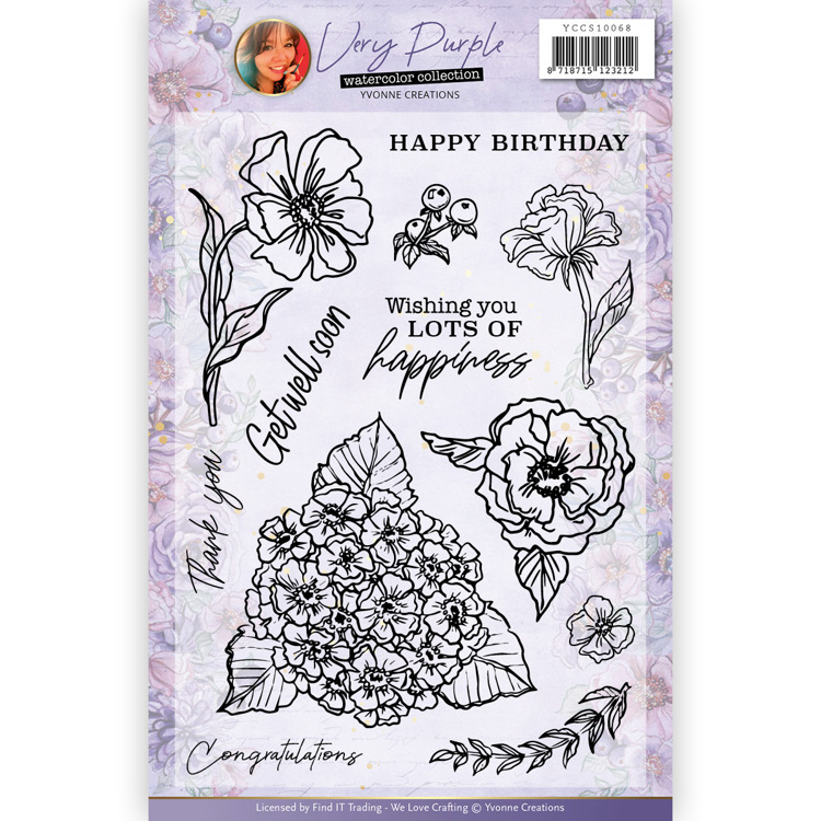Clear Stamps - Yvonne Creations - Very Purple