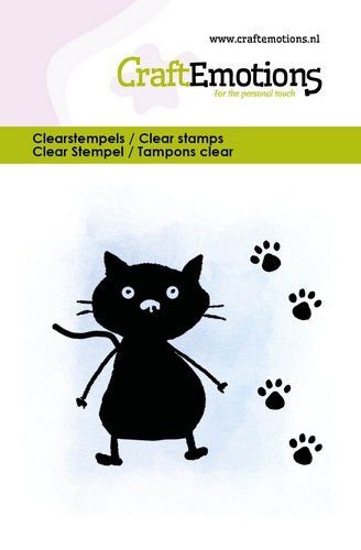 CraftEmotions stempels Kitty & paws - Poes met pootjes