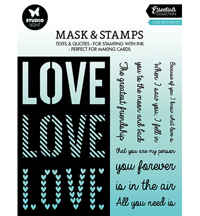 Studio Light Mask en stempel Love Sentiments SL-ES-MST01