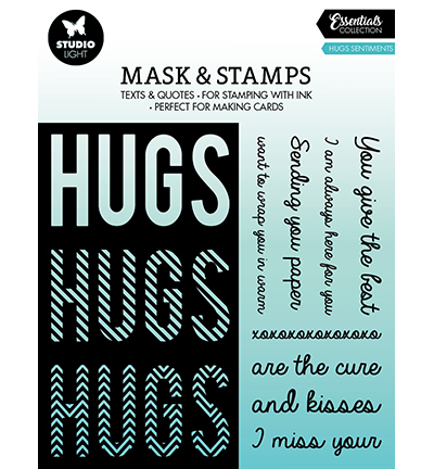 Studio Light Mask en stempel Hugs Sentiments SL-ES-MST04